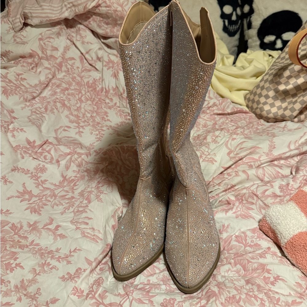 Elegant Rhinestone cowgirl boots